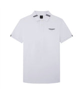 Hackett Men White Polo With AMR Wings Logo