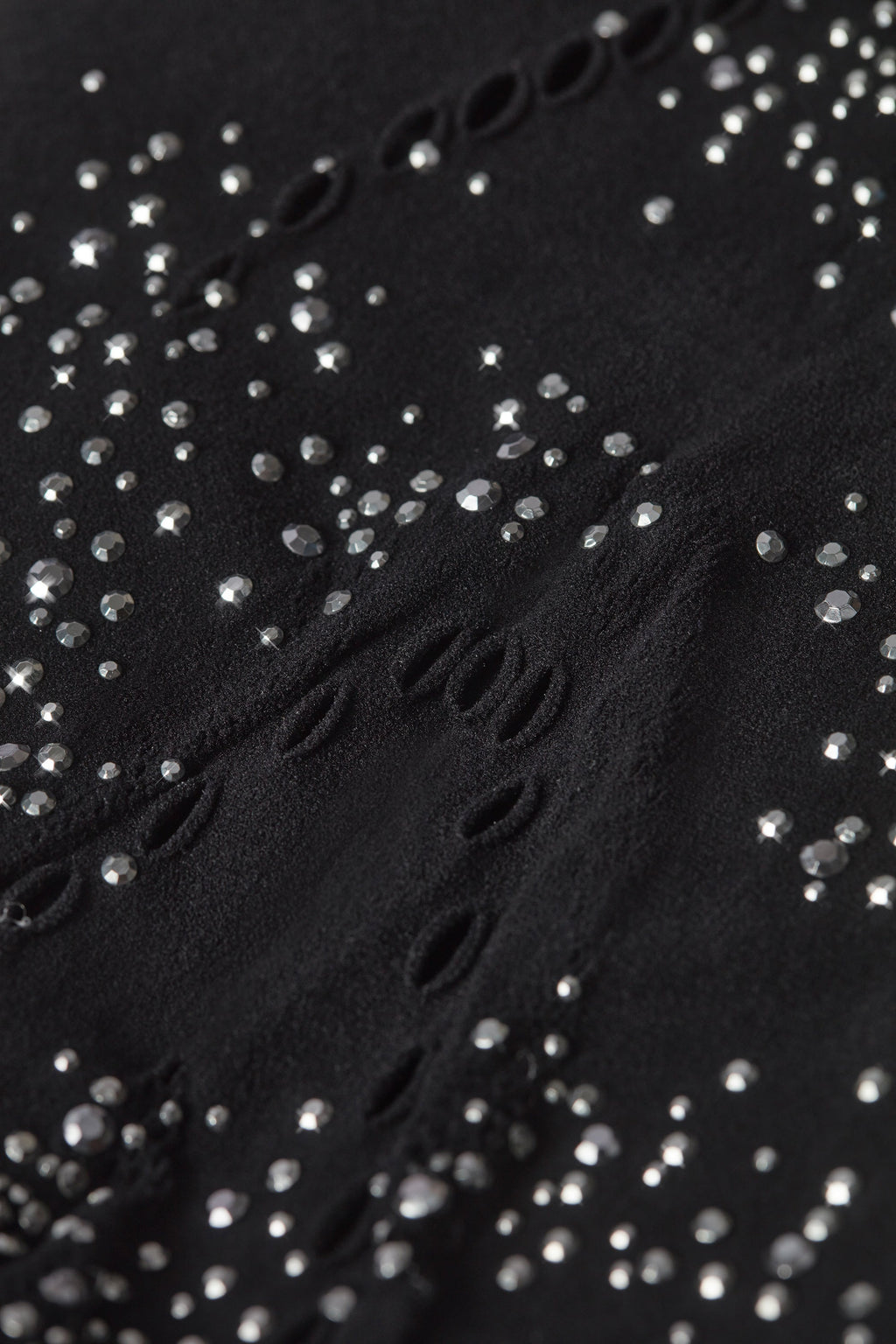 Embellished Mid-Rise Mini Skirt in Black