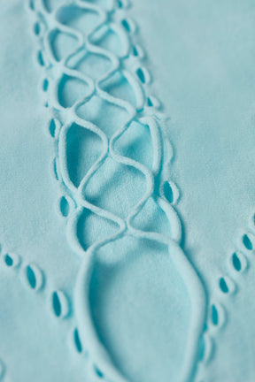 Lace-Up Halterneck Bodysuit in Ice Blue