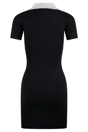 Seema Contrast Mini Dress - Black/White