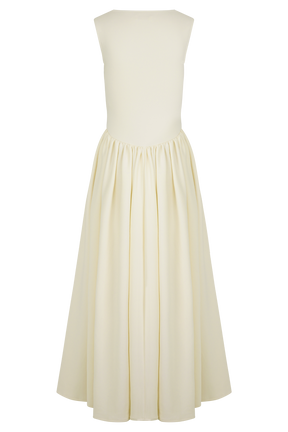 Sharon Scuba Jersey Midi Dress - Ivory