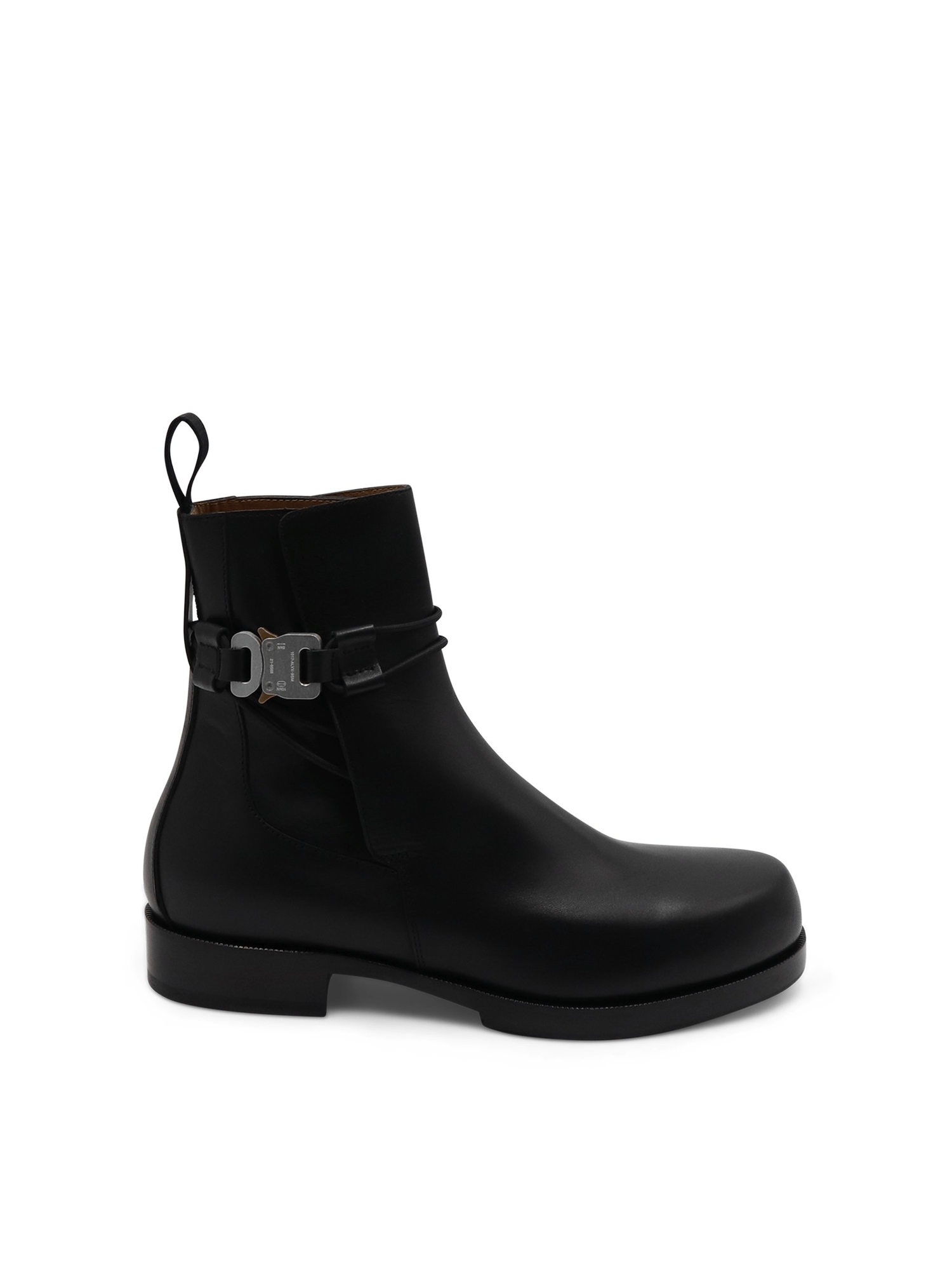 1017 ALYX 9SM Low Buckle Leather Boots in Black