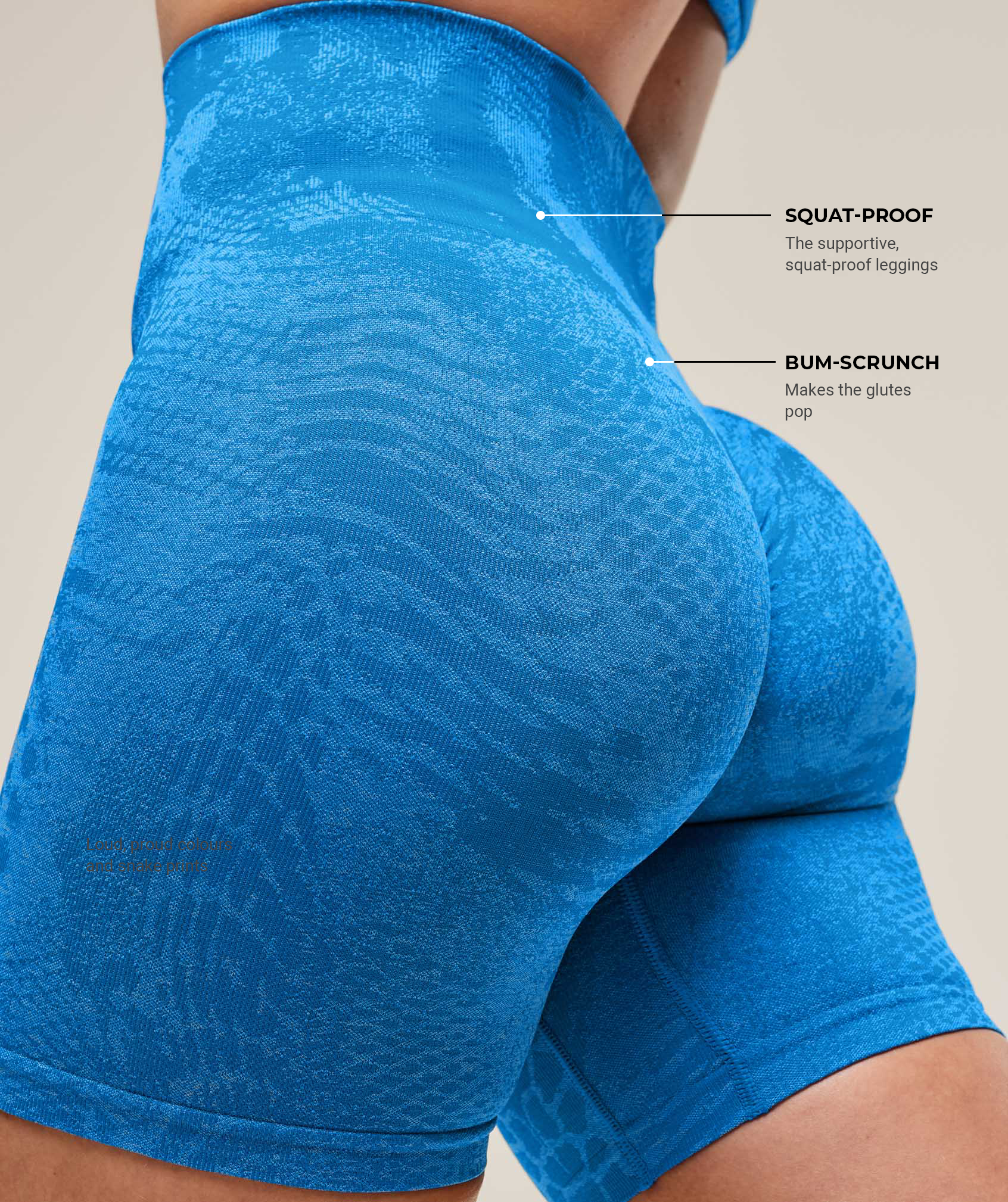 Gymshark Adapt Animal X Whitney Seamless Shorts - Barbell Blue/Gentle Blue