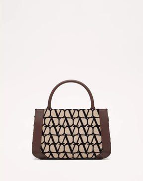 Valentino Garavani VLOGO Signature Small Handbag in Toile Iconographe Canvas