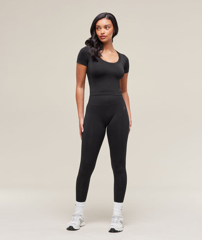 Gymshark Soft Sculpt Midi T-Shirt - Black