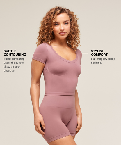 Gymshark Soft Sculpt Midi T-Shirt - Calm Pink