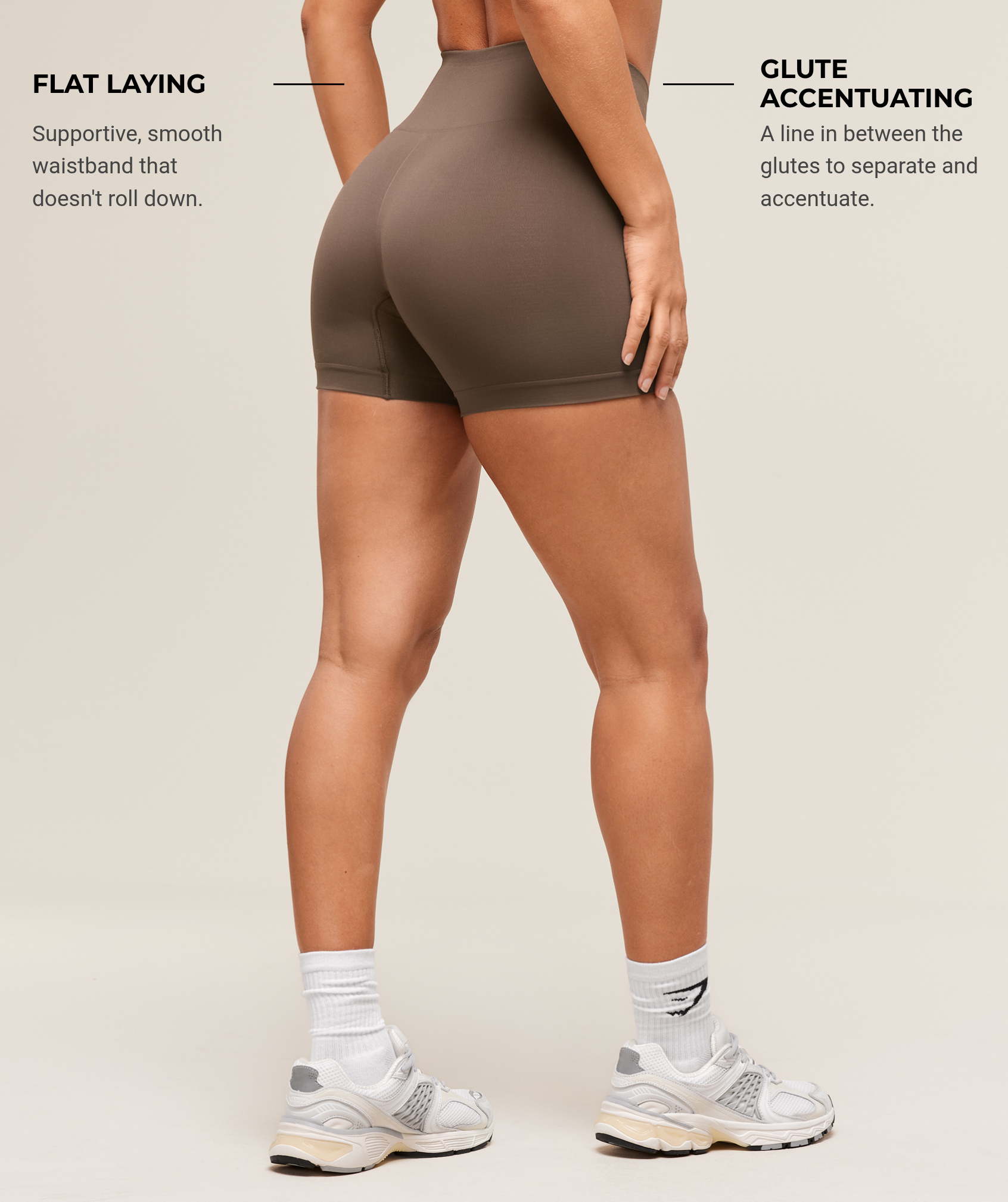 Gymshark Soft Sculpt Shorts - Walnut Brown
