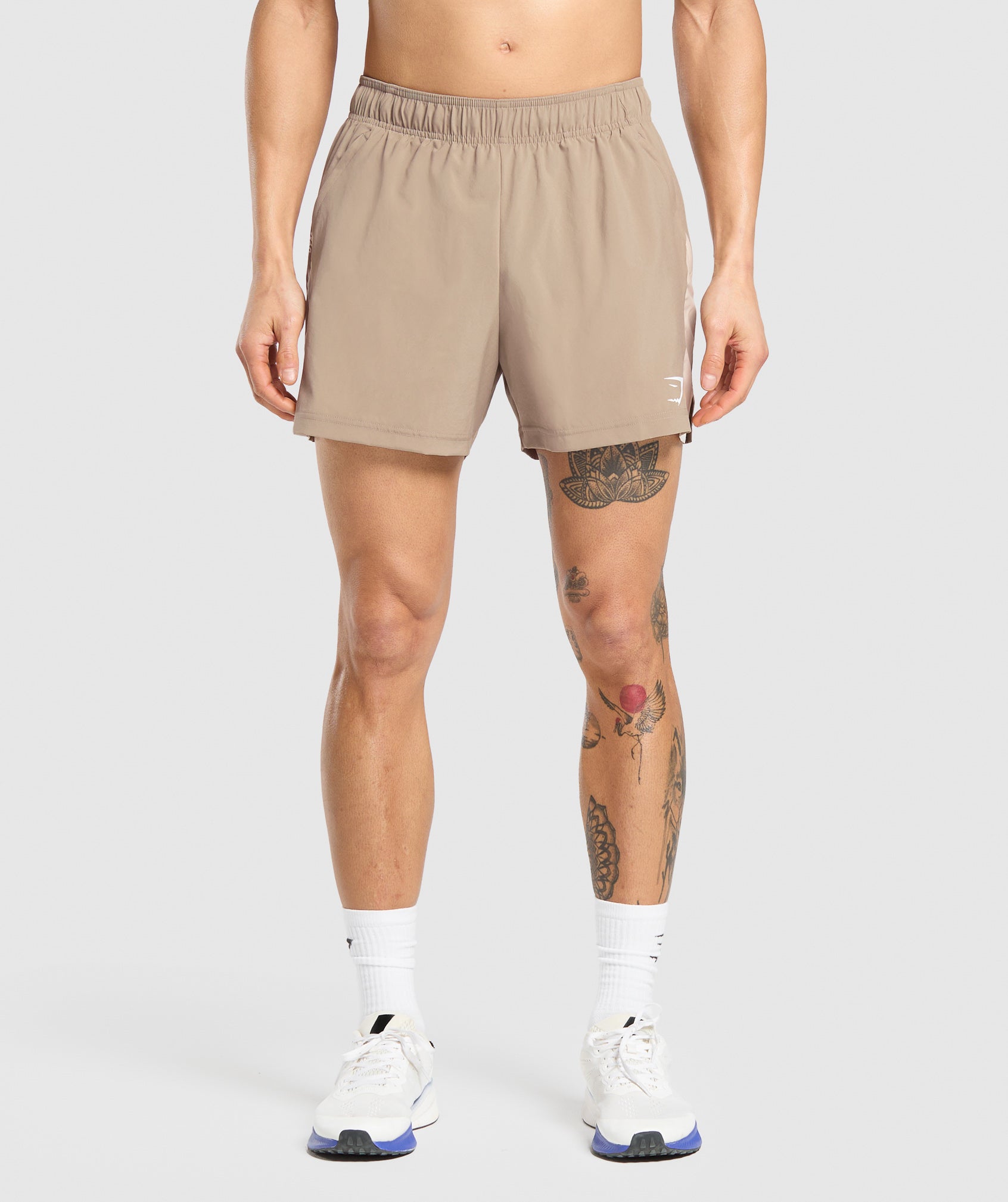 Gymshark Sport 5" Shorts - Cement Brown/Pebble Grey