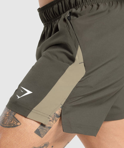 Gymshark Sport 5" Shorts - Strength Green/Utility Green