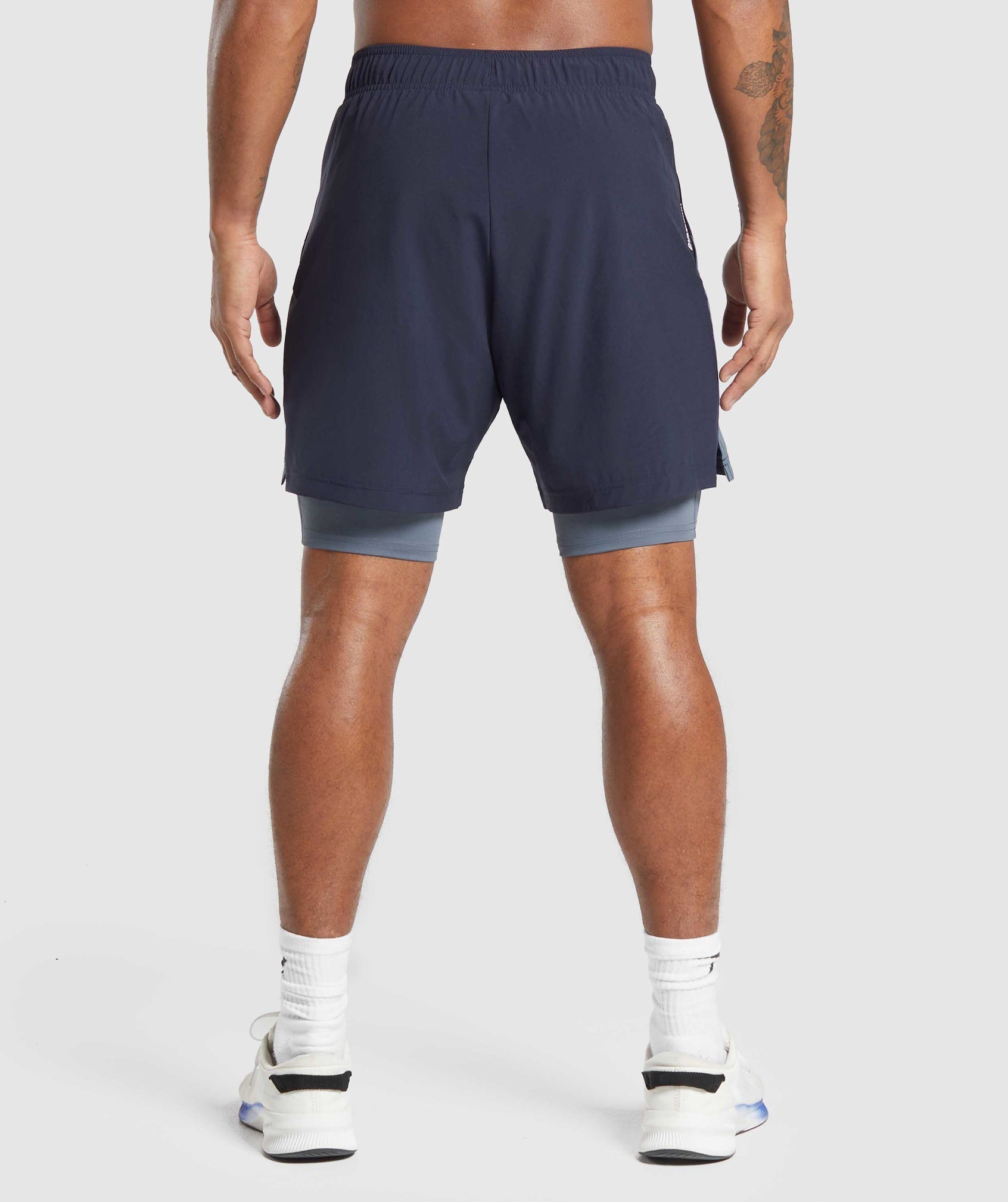 Gymshark Sport 7" 2 in 1 Shorts - Heavy Blue/Iron Blue