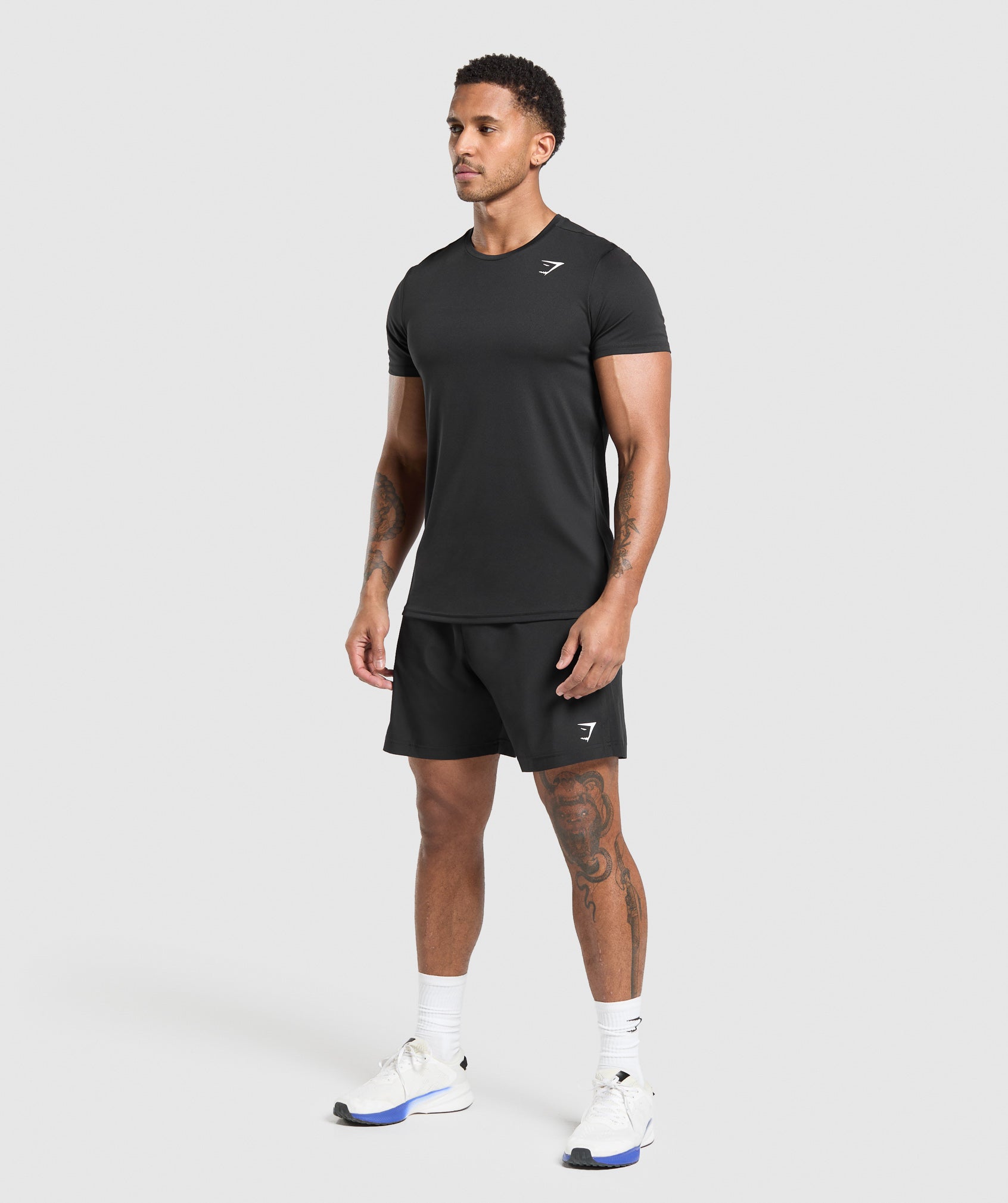 Gymshark Sport Panel 7" Shorts - Black/White