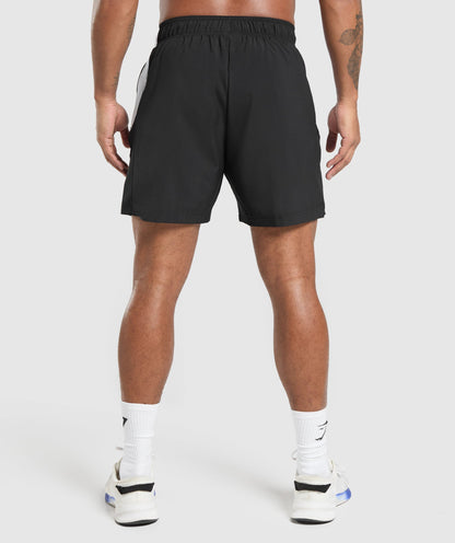 Gymshark Sport Panel 7" Shorts - Black/White