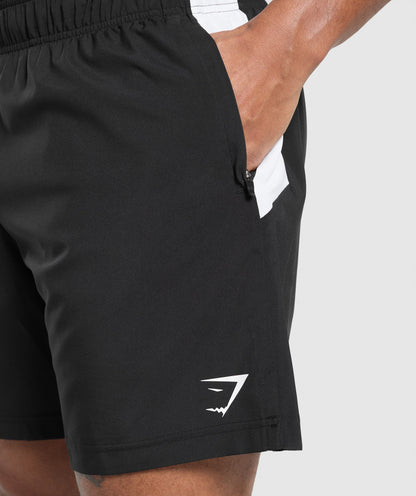 Gymshark Sport Panel 7" Shorts - Black/White