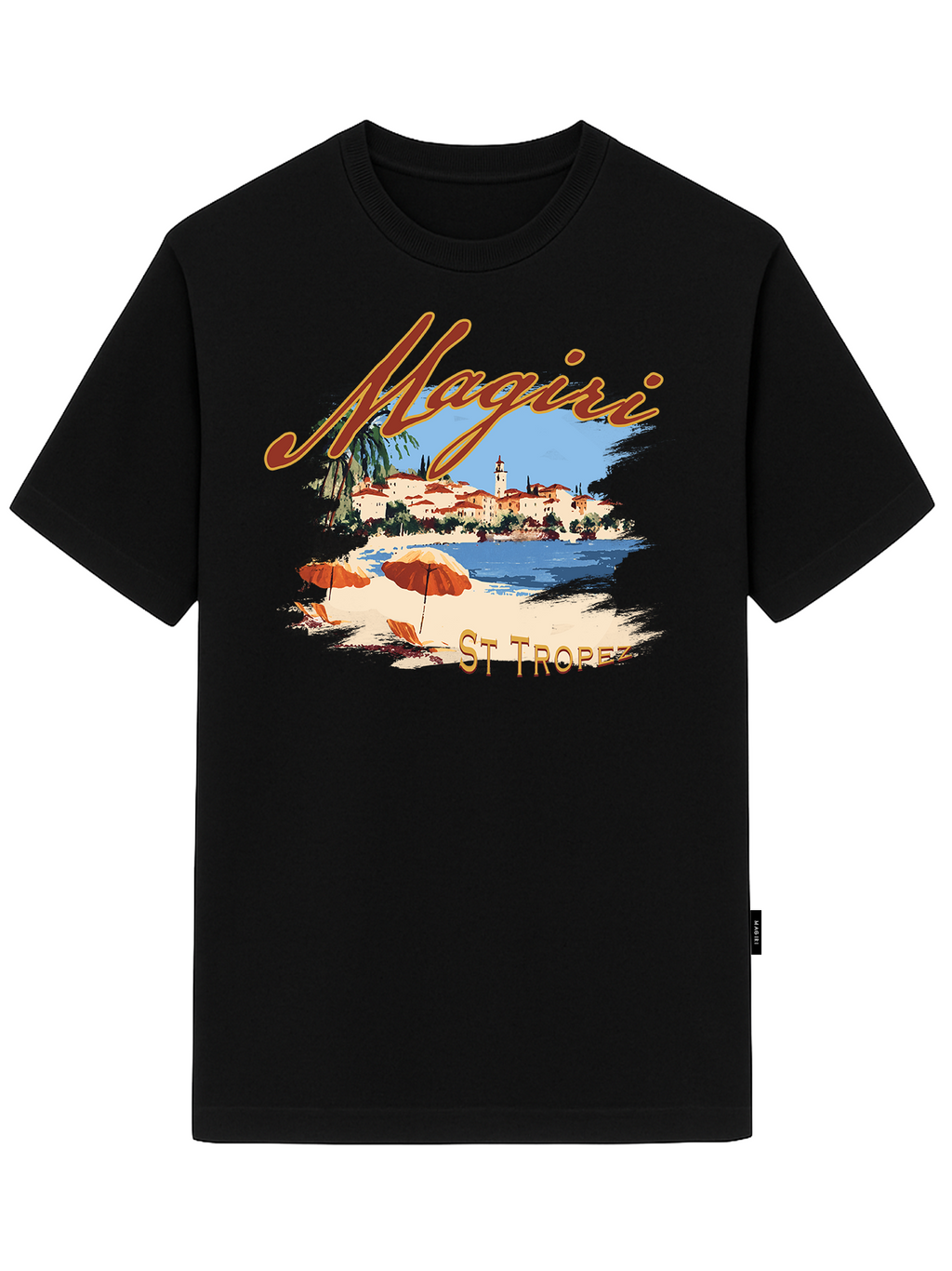 Magiri St. Tropez Printed T-Shirt in Black