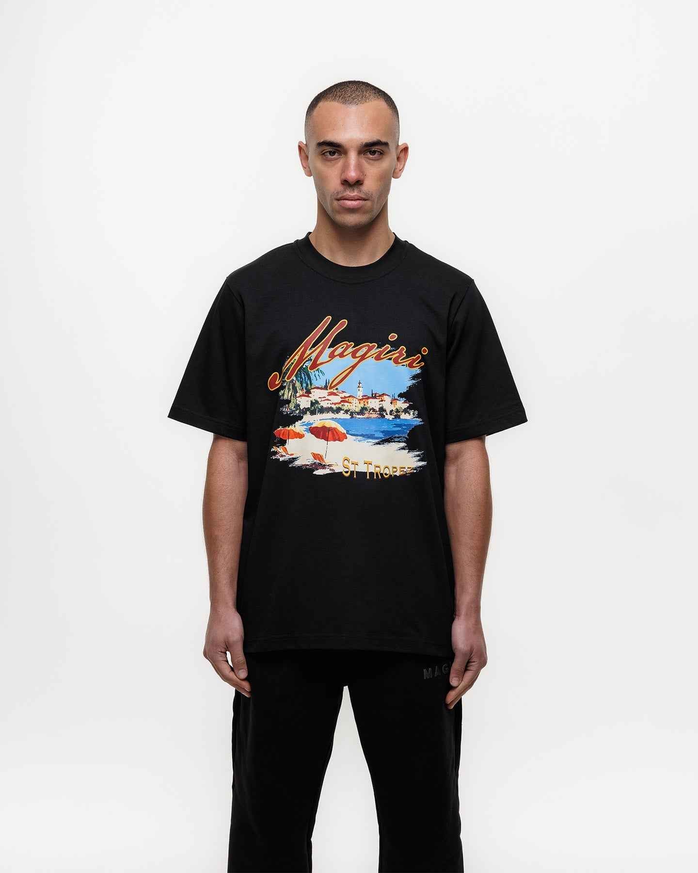 Magiri St. Tropez Printed T-Shirt in Black