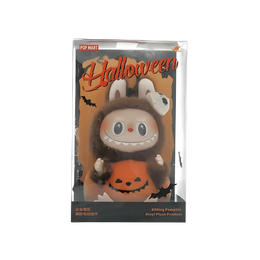 Pop Mart Labubu Happy Halloween Party Series-Sitting Pumpkin Vinyl Plush Pendant