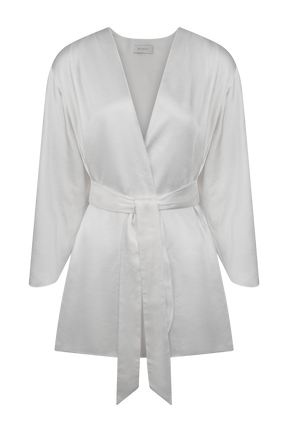 Sterling Satin Bridal Robe - Ivory