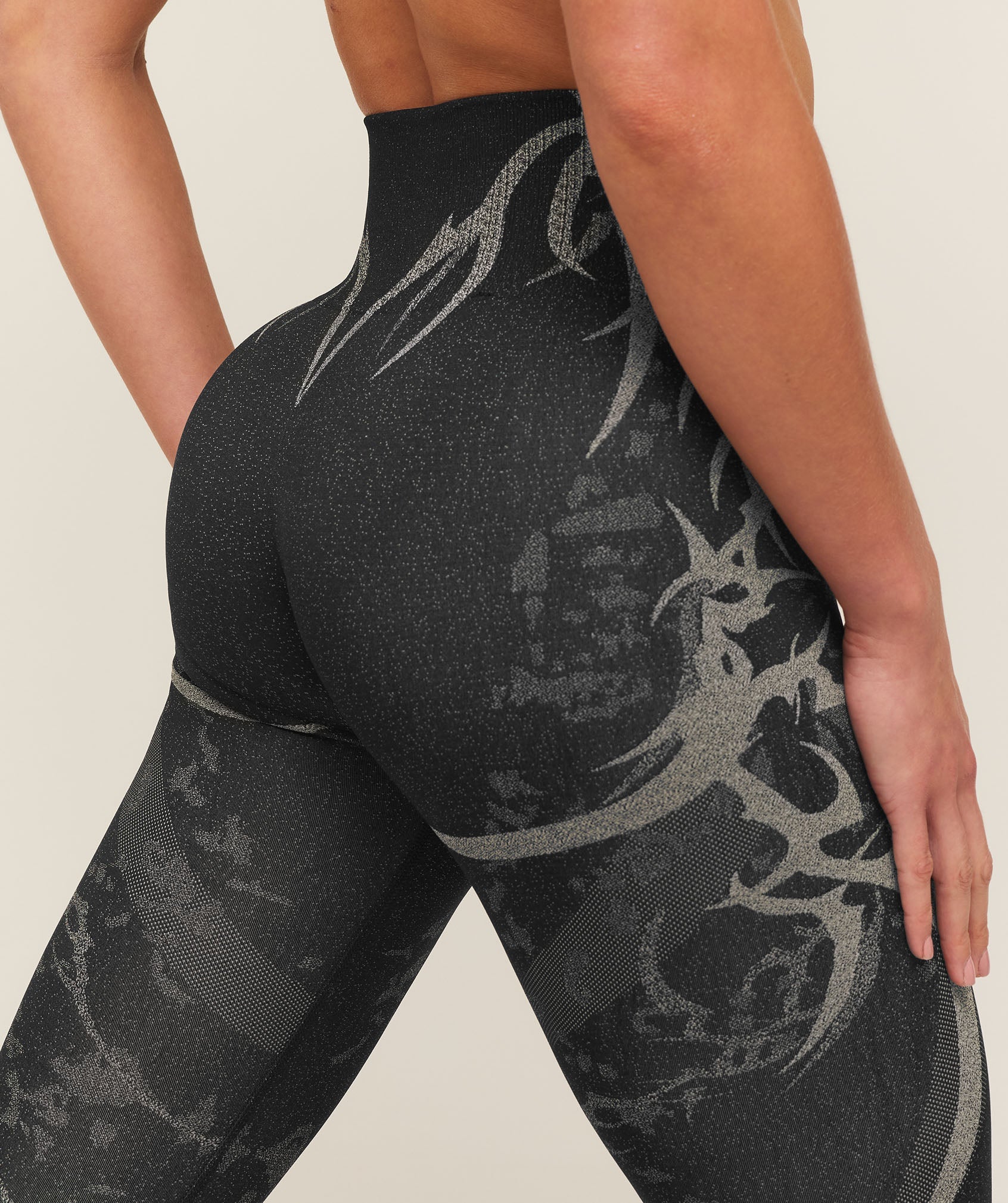 Gymshark Storm Seamless Leggings - Black/Tinted White