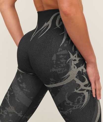 Gymshark Storm Seamless Leggings - Black/Tinted White