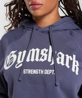 Gymshark Strength Department Graphic Hoodie - Weighted Purple