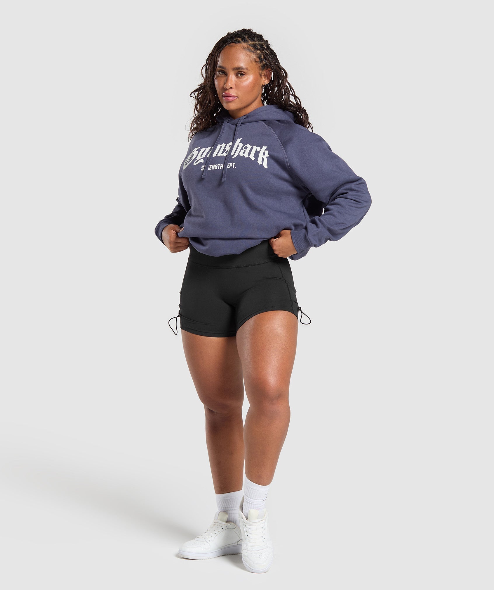 Gymshark Strength Department Graphic Hoodie - Weighted Purple