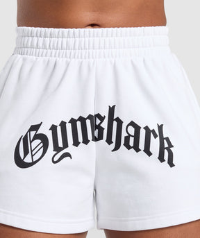 Gymshark Strength Department Graphic Shorts - White