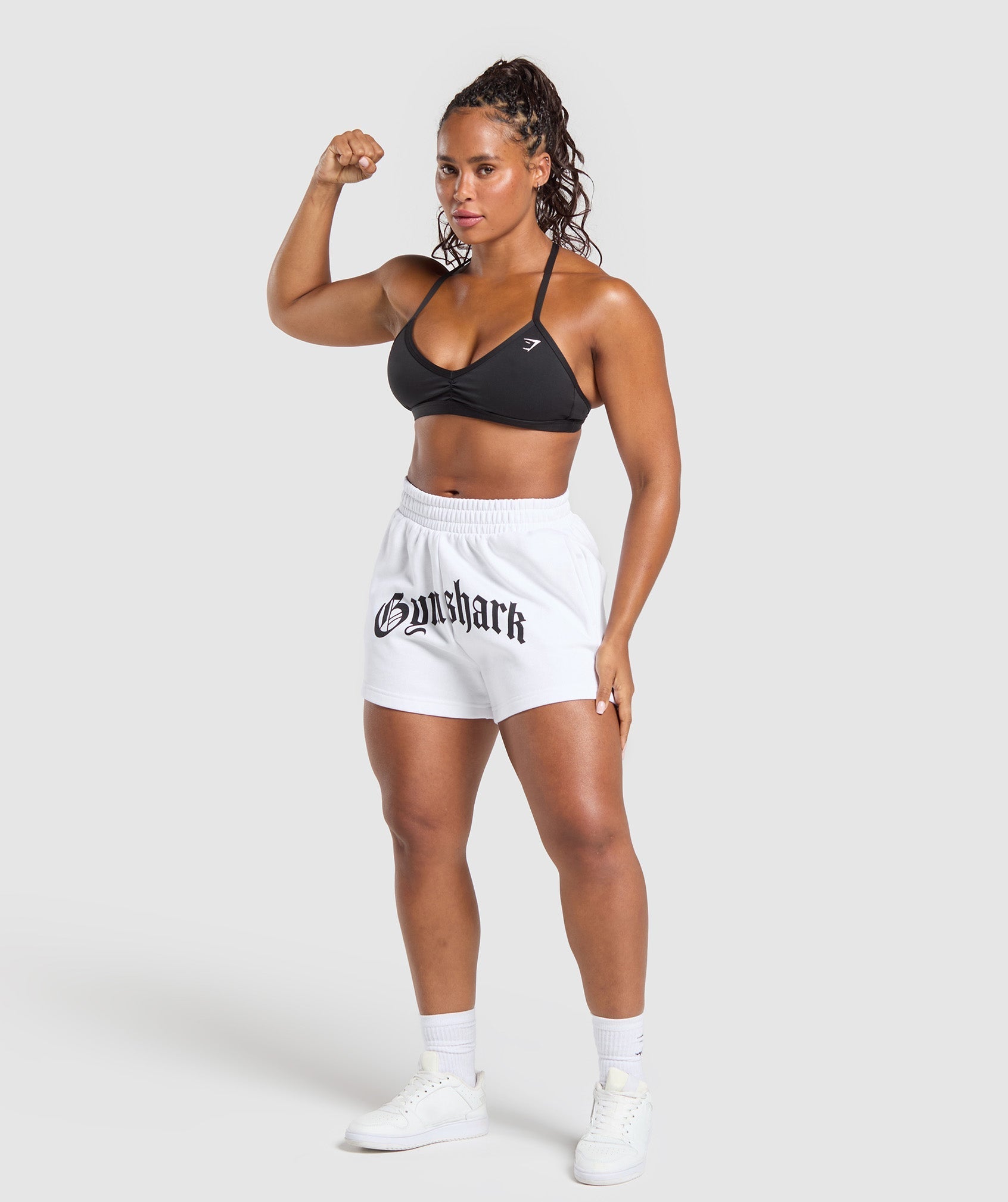 Gymshark Strength Department Graphic Shorts - White