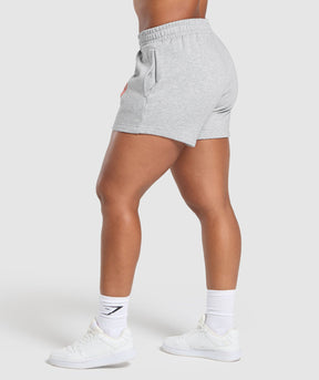 Gymshark Strength Department Graphic Shorts - Light Grey Core Marl