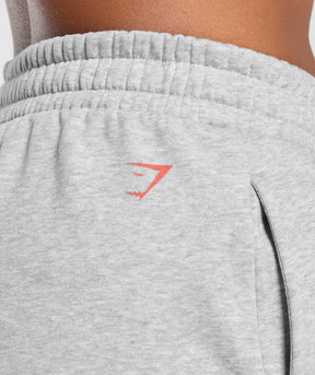 Gymshark Strength Department Graphic Shorts - Light Grey Core Marl