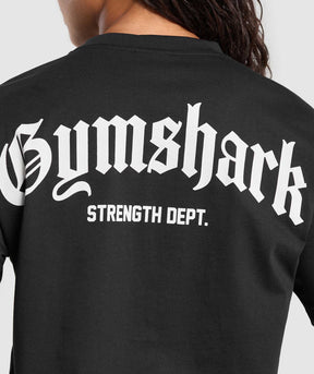 Gymshark Strength Department Graphic T-Shirt - Black
