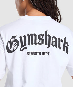 Gymshark Strength Department Graphic T-Shirt - White
