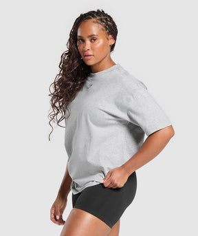 Gymshark Strength Department Graphic T-Shirt - Light Grey Marl