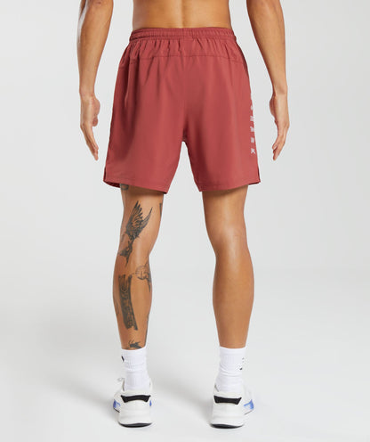 Gymshark Strike Shorts - Rust Red