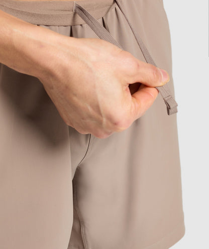 Gymshark Hybrid 6" Shorts - Lifestyle Brown