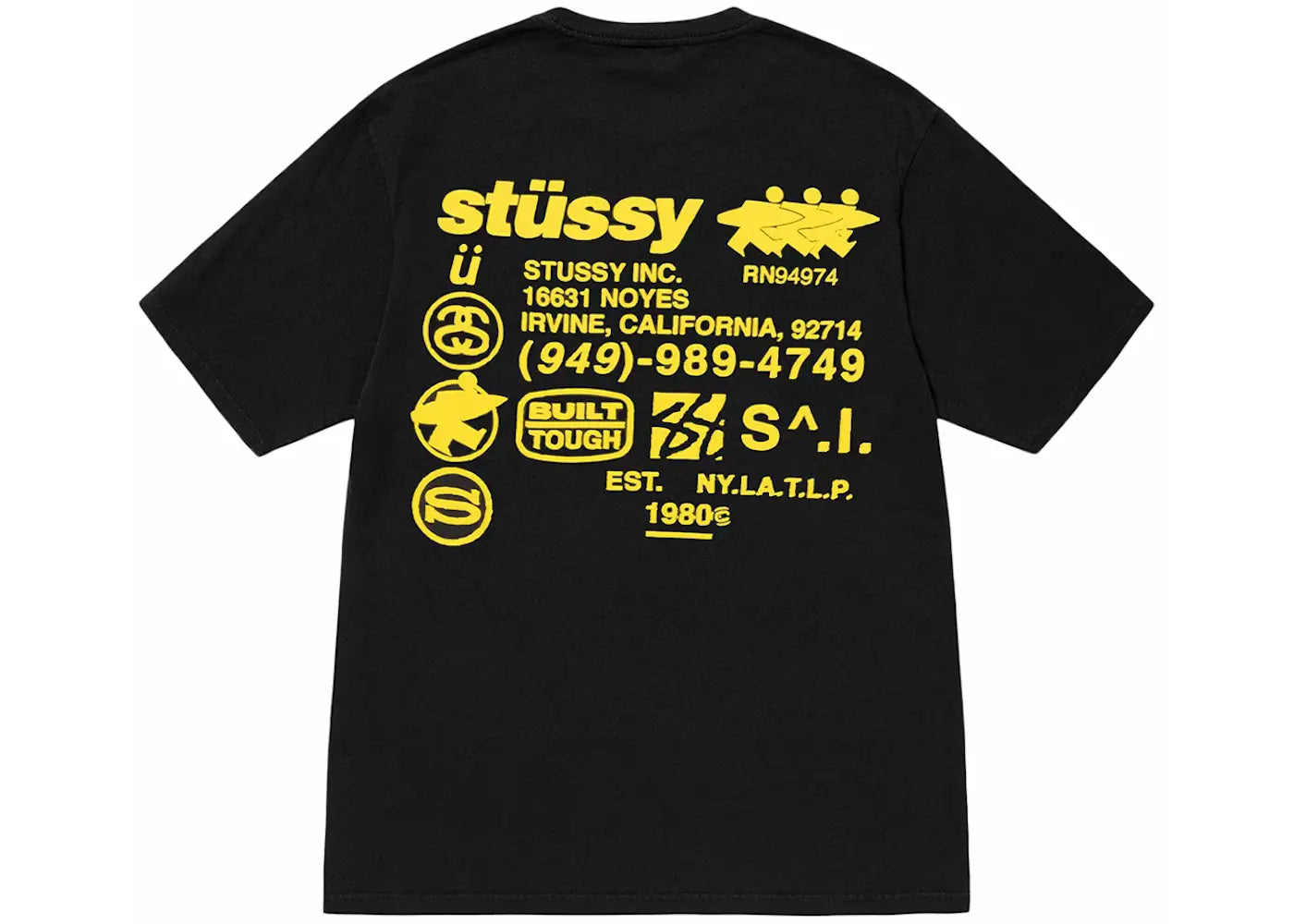 STUSSY DNA TEE PIGMENT DYED BLACK