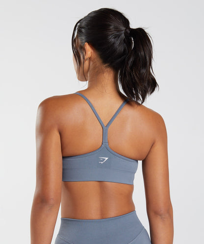 Gymshark Sweat Seamless Sports Bra - Evening Blue