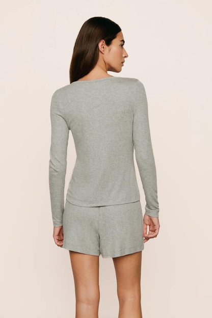 Dream Rib Long Sleeve Henley Tee