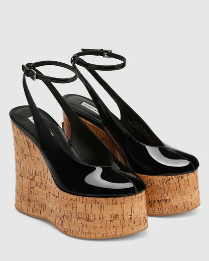 Tansy Black Patent Cork