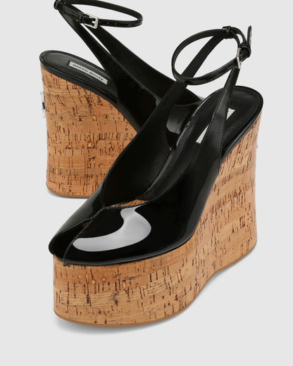 Tansy Black Patent Cork