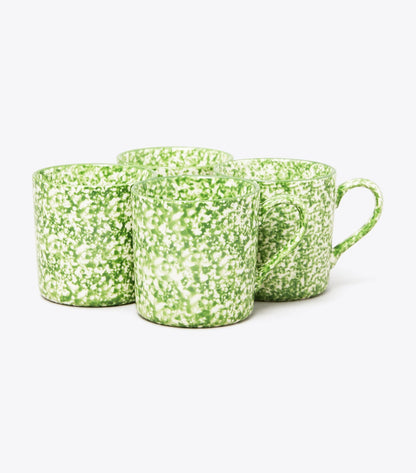 Spongeware Mug, Set of 4