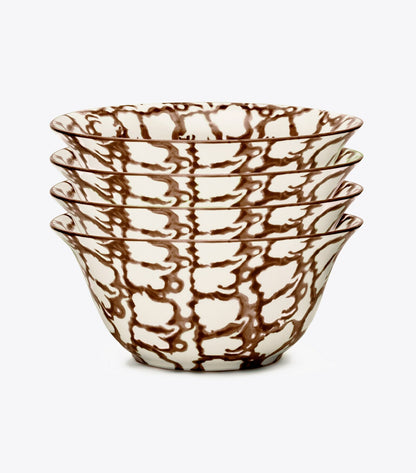 Spongeware Small Bowl, Set of 4