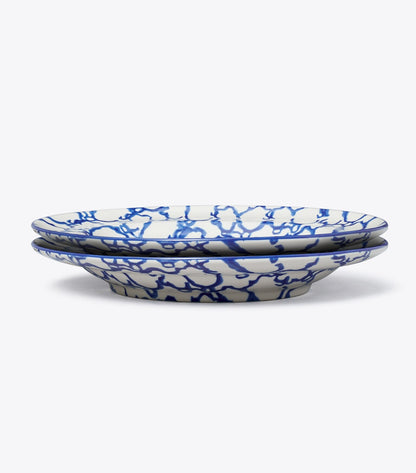 Spongeware Rim Soup Bowl, Set of 2