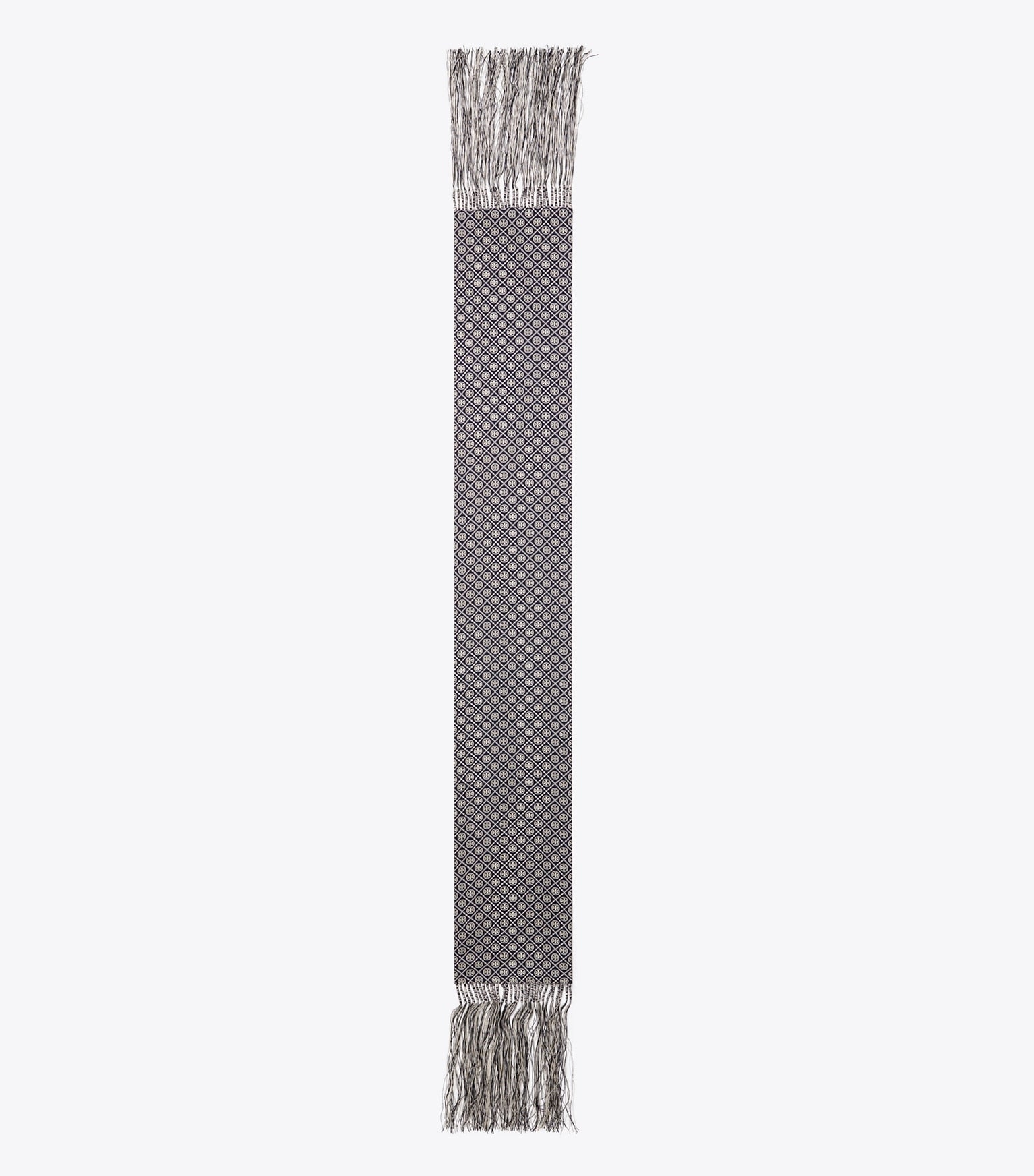 T Monogram Fringed Oblong Scarf
