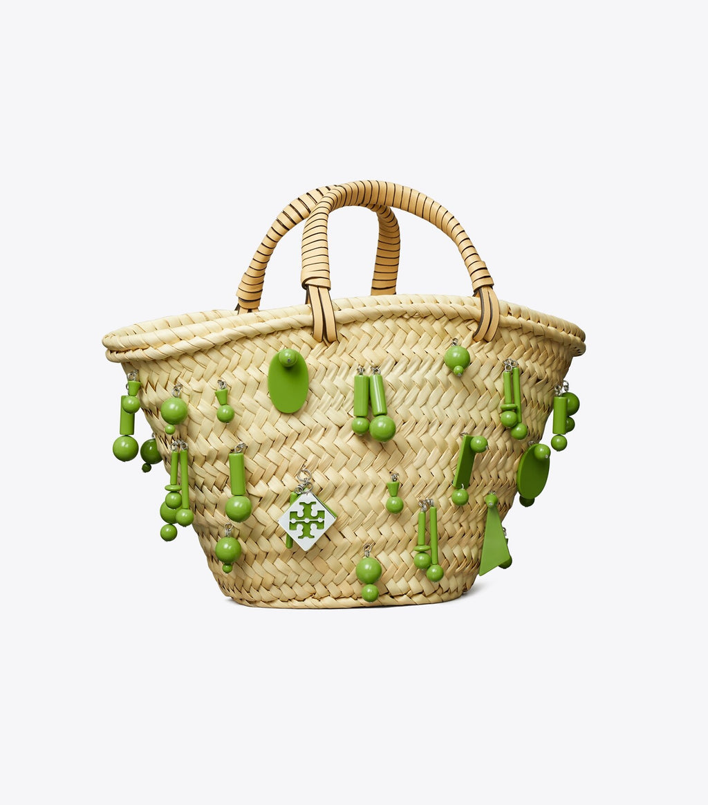 Small Raffia Embroidered Tote