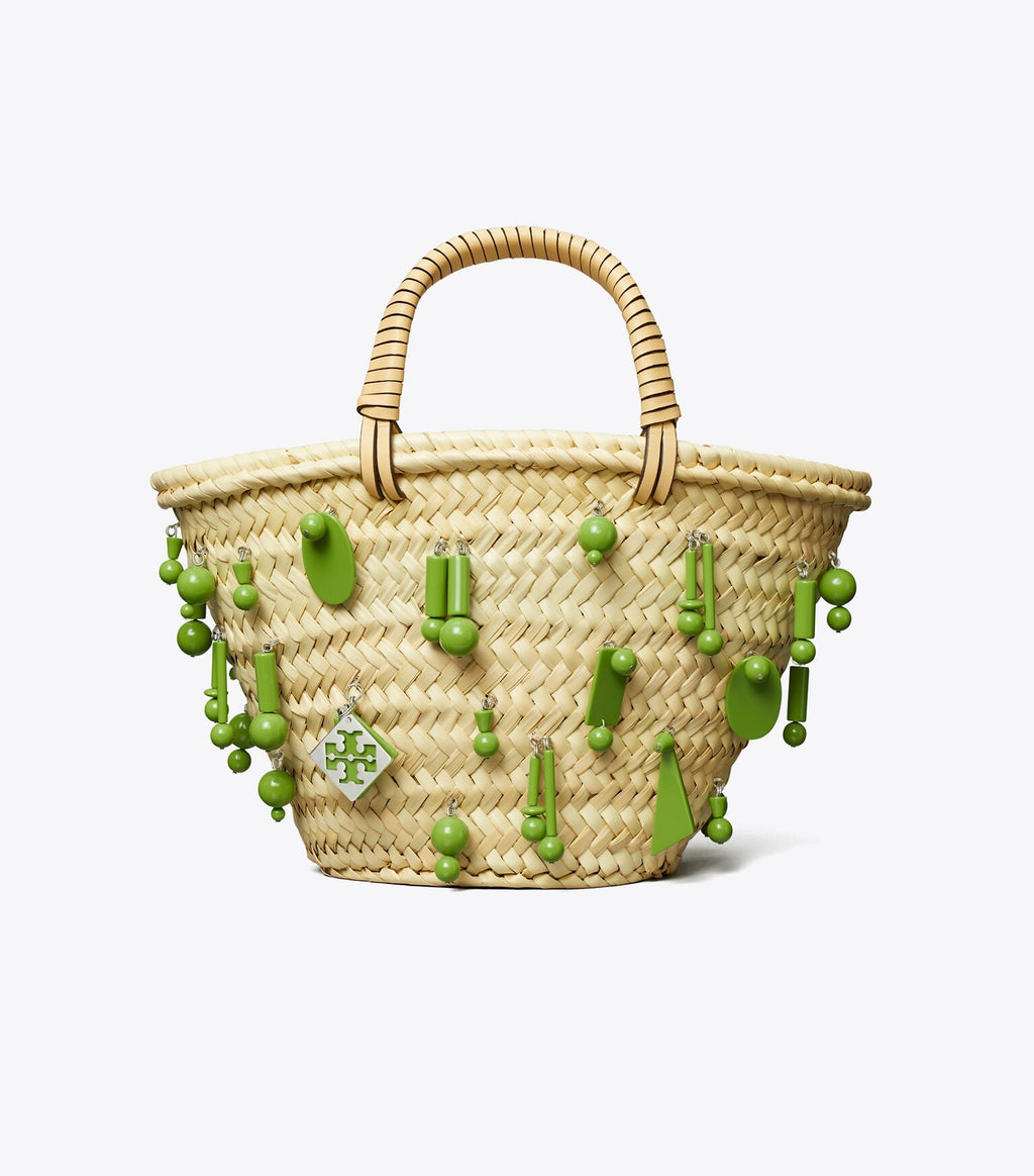 Small Raffia Embroidered Tote