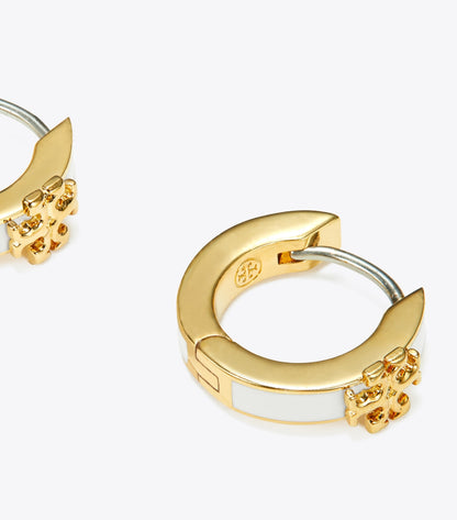 Icon Enamel Huggie Earrings