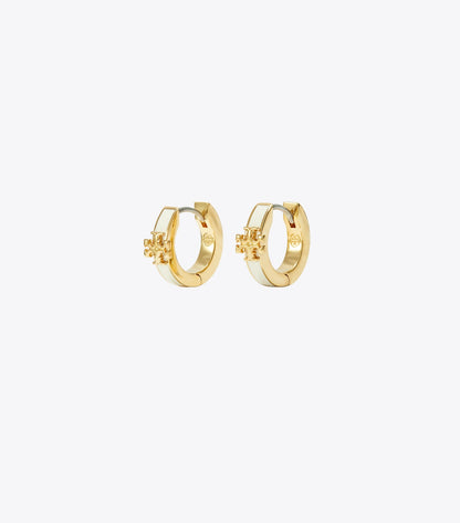 Icon Enamel Huggie Earrings