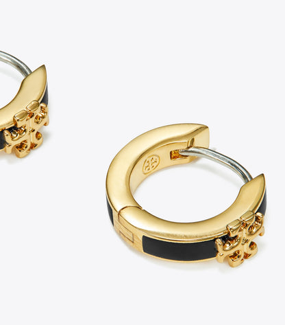 Icon Enamel Huggie Earrings