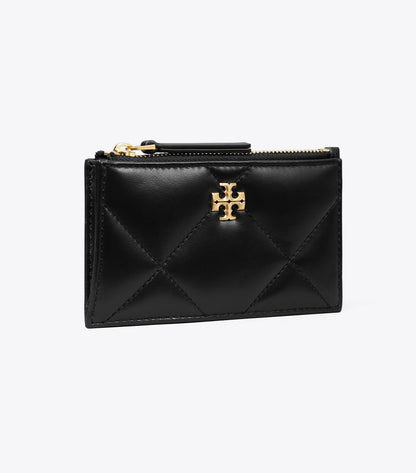 Kira Diamond Quilt Zip Card Case