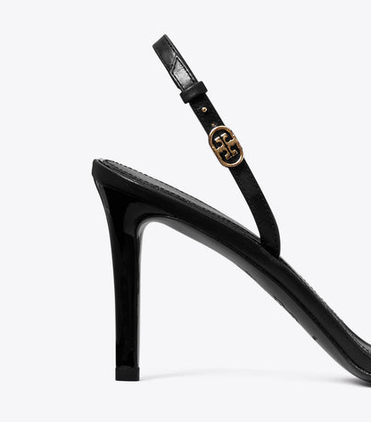 Double T Buckle Heeled Sandal